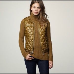 J crew mustard puffer vest